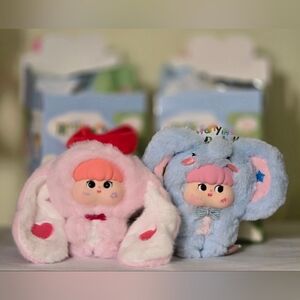 Baby Three Fatty Big-Eared Love Rabbit & Naughty Elephant Bag Charms